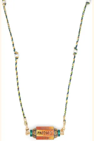 Marie Lichtenberg 14kt gold Eye Will sapphire and diamond necklace