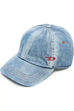 Diesel Men Caps - Mid wash logo-embroidered cap