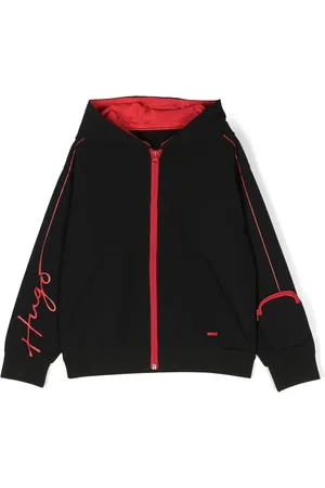 HUGO BOSS Logo-print zipped hoodie