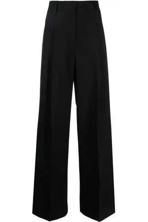 Burberry Pleated wide-leg wool trousers