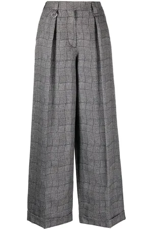 Kenzo Wavy Check wide-leg tailored trousers