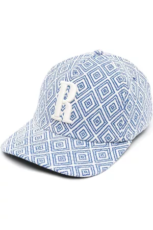 Rhude Men Caps - Patterned embroidered-logo cap