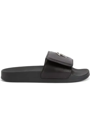 Giuseppe Zanotti Signature-plaque touch-strap slides