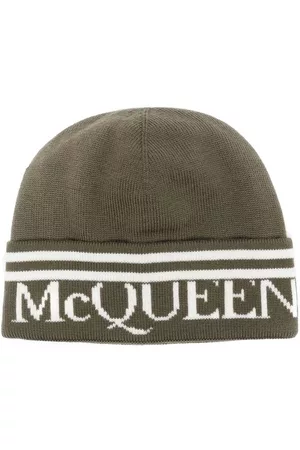 Alexander McQueen Women Beanies - Intarsia-knit logo beanie