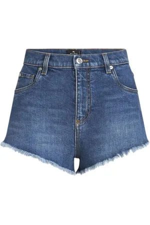 Etro Logo-appliqu?? denim mini shorts