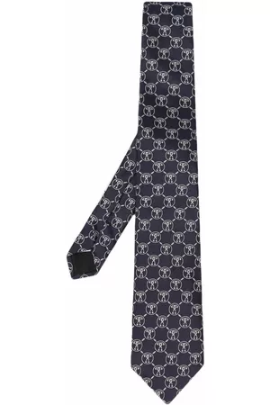 Moschino Men Bow Ties - Monogram-print silk tie