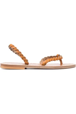 K jacques Braided leather thong sandals