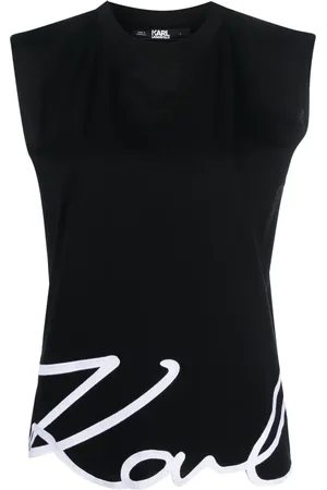 Karl Lagerfeld Signature organic-cotton tank top