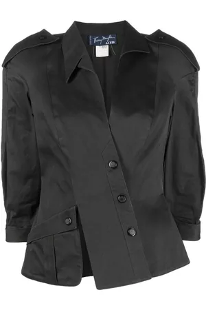 Thierry Mugler Women Jackets - Diagonally-buttoned military jacket