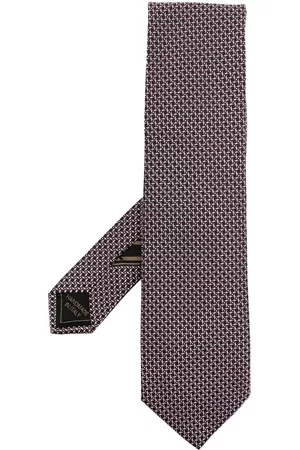 BRIONI Regimental stripe dot-print tie