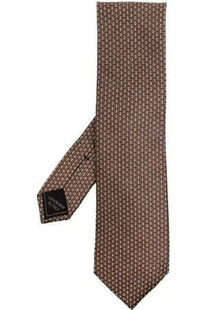 BRIONI Men Bow Ties - Woven-print silk tie