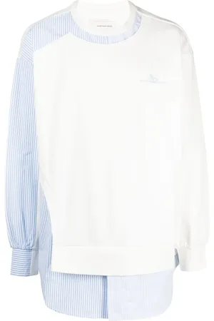 Feng Chen Wang Patchwork stripe-print sweatshirt