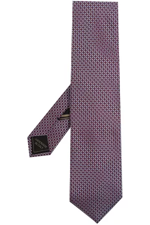 BRIONI Men Bow Ties - Regimental stripe dot-print tie