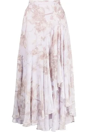 Erdem Floral-print asymmetric skirt