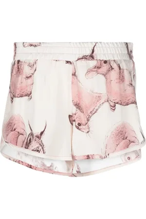 Stella McCartney Animal-print silk shorts