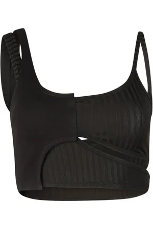 RTA Inacio asymmetric cropped top