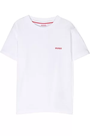 HUGO BOSS Boys Short Sleeve - Logo-print cotton T-shirt