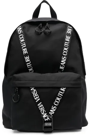 VERSACE Logo tape-detail backpack