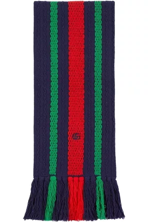 Gucci Men Scarves - Striped knit wool scarf