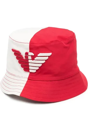 Emporio Armani Embroidered-logo colour-block hat