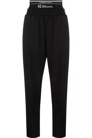 Evisu Women Pants - Logo-waistband tapered trousers