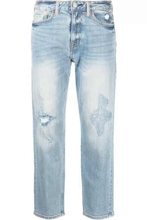Evisu Women Straight - Straight-leg cropped jeans