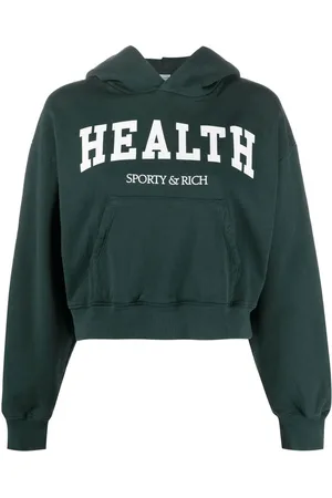Sporty & Rich Health cropped cotton hoodie