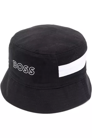 HUGO BOSS Boys Hats - Logo-embroidered bucket hat