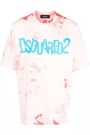 Dsquared2 Men Short Sleeve - Tie-dye logo print t-shirt
