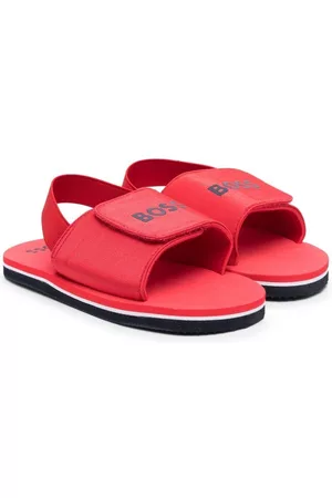 HUGO BOSS Sandals - Logo-print touch strap sandals