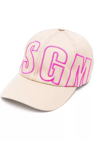 Msgm Women Caps - Embroidered-logo baseball cap
