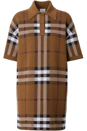 Burberry Check-jacquard polo shirt dress