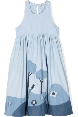 Stella McCartney Landscape patchwork chambray dress