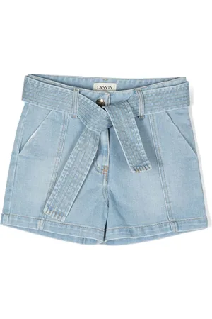 Lanvin Belted denim shorts