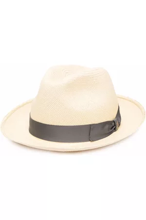 Borsalino Men Hats - Ribbon-detail sun hat