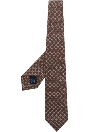 Ralph Lauren Geometric-pattern-print silk tie