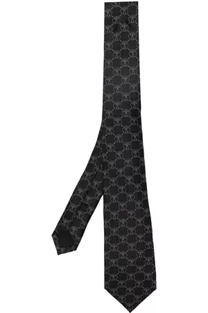 Moschino Men Bow Ties - Silk embroidered-logo tie