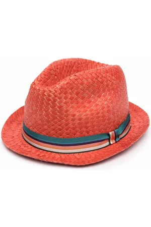 Paul Smith Men Hats - Ribbon-detail striped sun hat