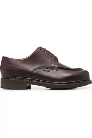 Paraboot Logo-patch leather derby shoes