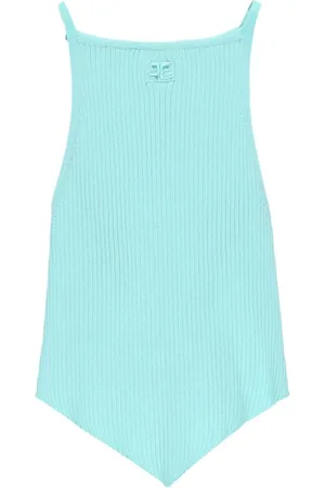 Courrèges Pointy rib-knit tank top