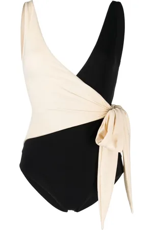 Lisa Marie Fernandez Tie-detail two-tone swimsuit