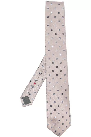 Brunello Cucinelli Men Bow Ties - Embroidered-design silk tie