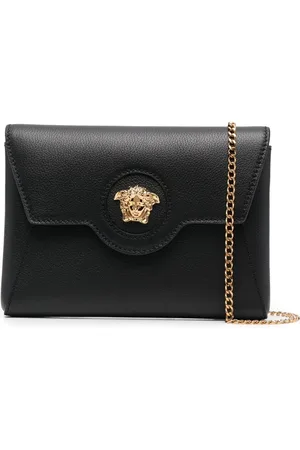 VERSACE Medusa-plaque leather crossbody bag