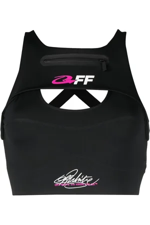 OFF-WHITE For Run cut-out sports bra