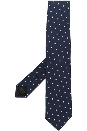 BRIONI Embroidered polka-dot pattern tie