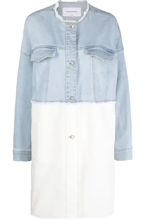Fabiana Filippi Panelled frayed denim coat