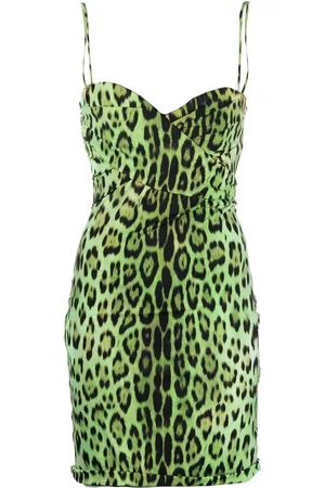 Roberto Cavalli Jaguar print sleeveless minidress