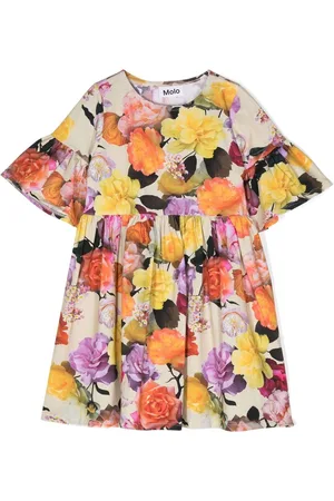 Molo Ruffle-sleeves floral dress