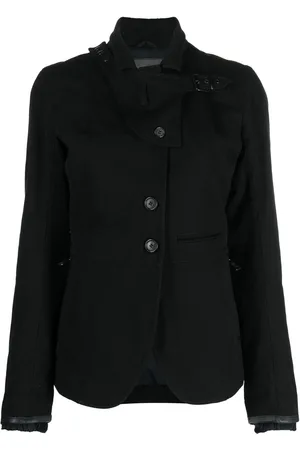 Prada 2000s buckled detail buttoned jacket