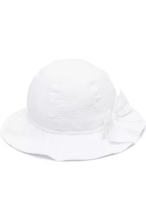 Il gufo Boys Bow Ties - Bow-detail seersucker hat